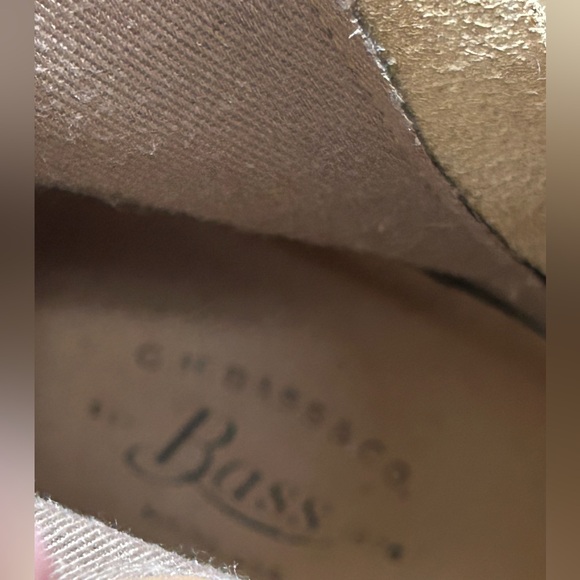 G. H. Bass Leather Suede Fringe Heeled Ankle Boot Tan Made in USA Size 6 Eve - Picture 3 of 15